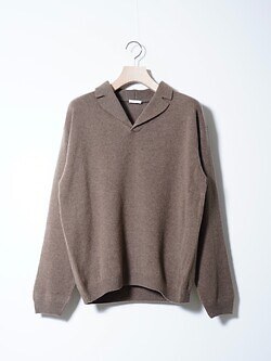 Blanc YM WOMENS & MENS Wool Open Collar Knit Shirts IMAGE1