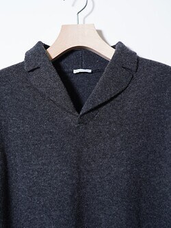 Blanc YM WOMENS & MENS Wool Open Collar Knit Shirts IMAGE10