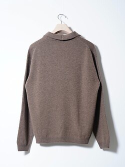Blanc YM WOMENS & MENS Wool Open Collar Knit Shirts IMAGE2