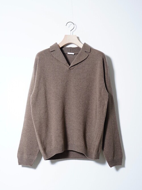 Wool Open Collar Knit Shirts｜Blanc YM 女士 & 男士