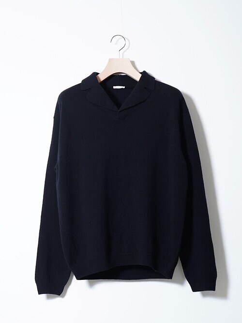 Wool Open Collar Knit Shirts｜Blanc YM 女士 & 男士