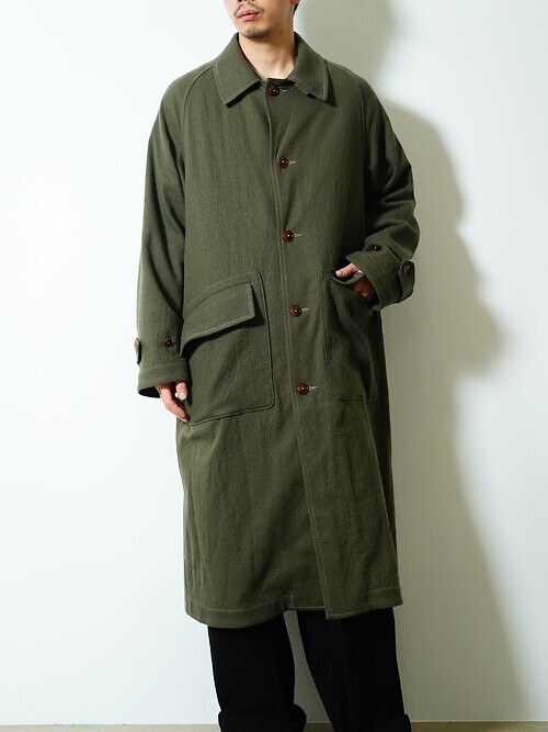 BRUSHED COTTON WOOL TWILL COAT｜SHUREN 男裝