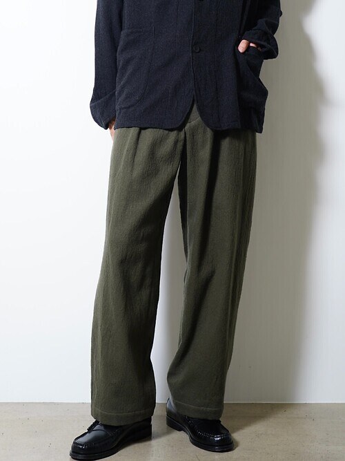 BRUSHED COTTON WOOL TWILL PANTS｜SHUREN 남성
