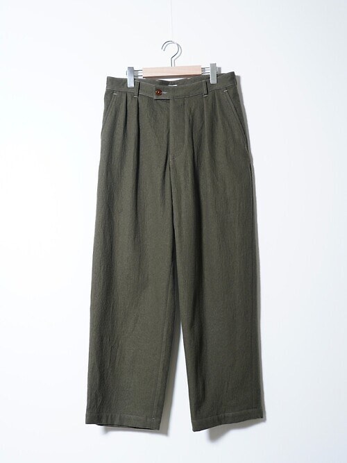 ブラッシュド コットン ウール ツイル パンツ｜シュレン メンズ