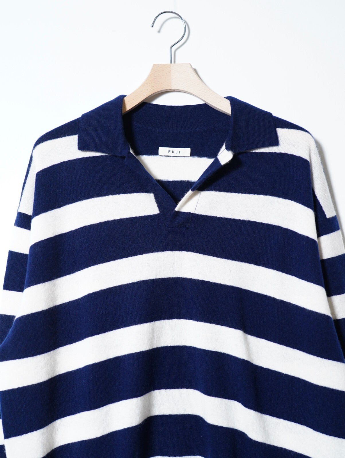 FUJI 男裝 CASHMERE BORDER SKIPPER KNIT 圖片3