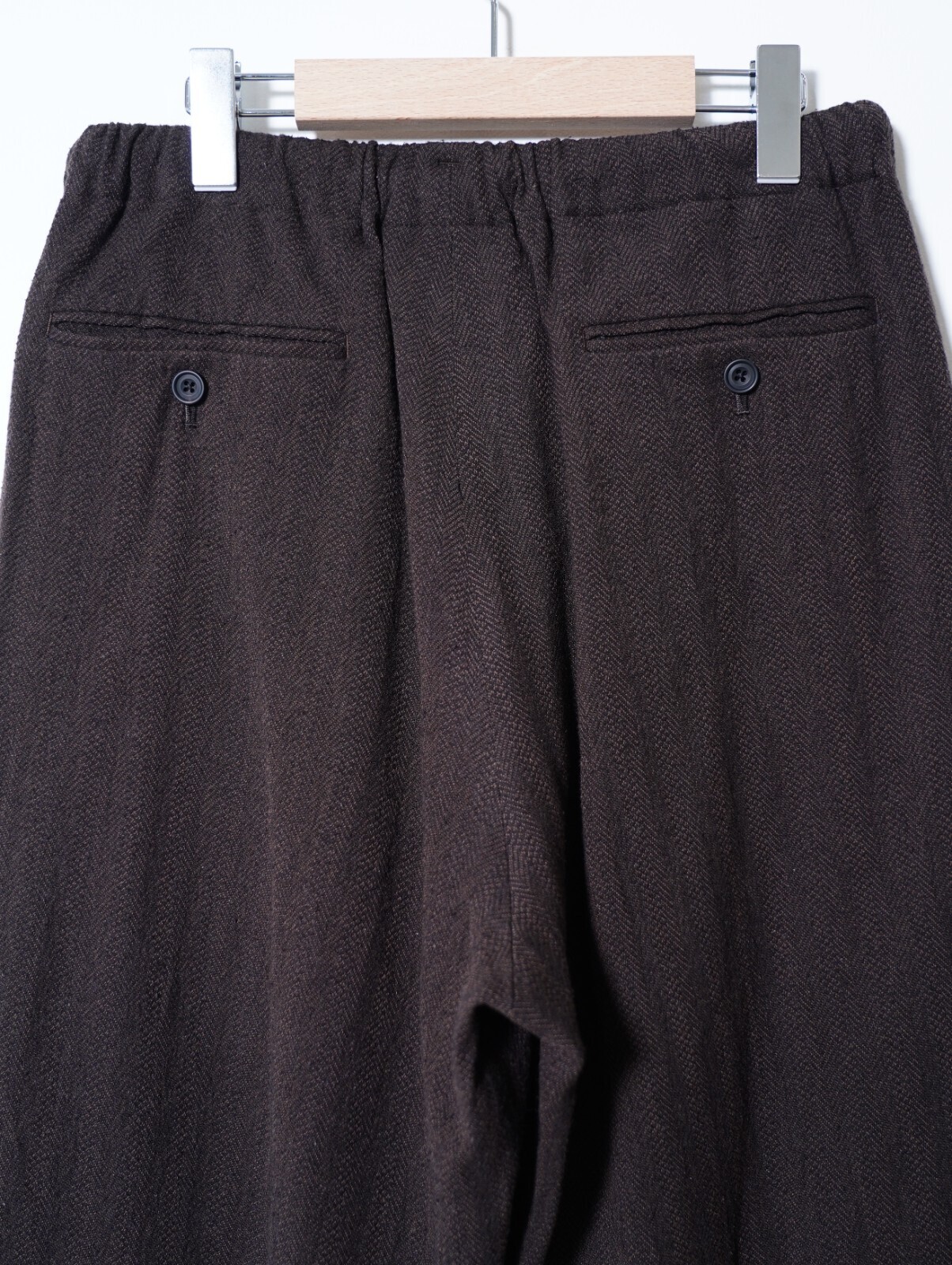 ULTERIOR 남성 WASHED W/S HERRINGBONE DRAWSTRING WIDE PANTS 이미지7