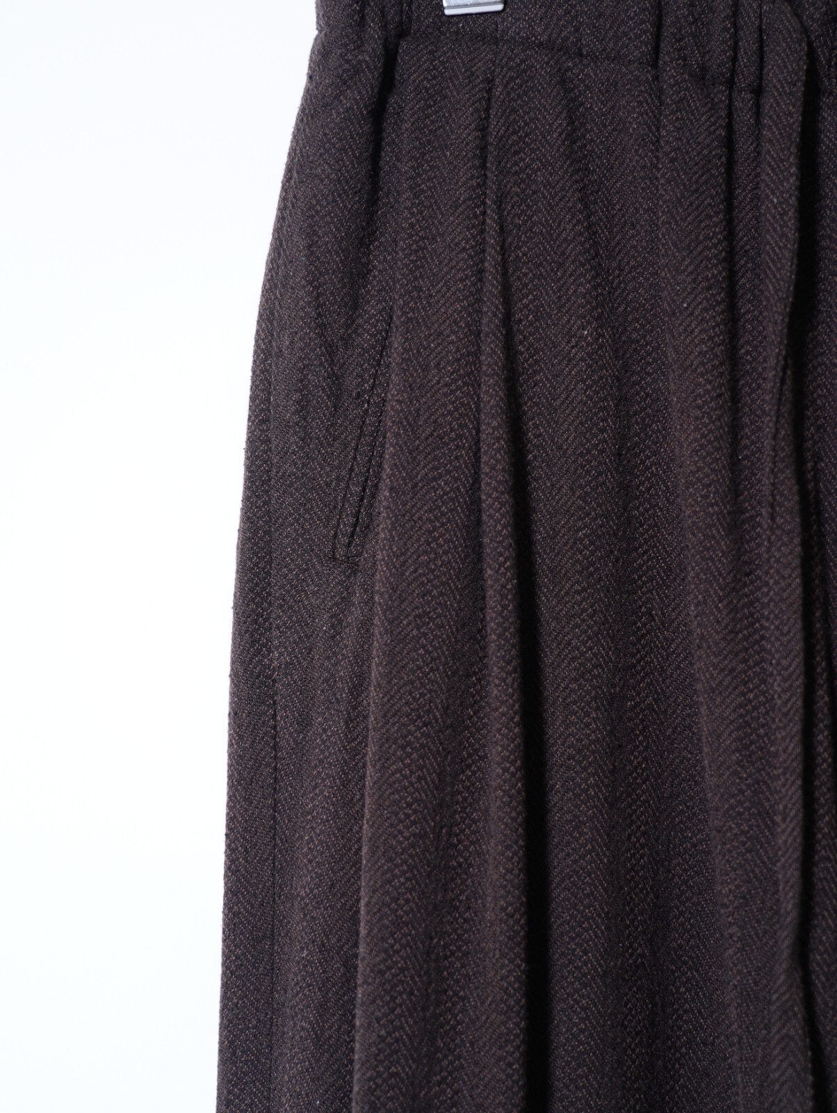 ULTERIOR 남성 WASHED W/S HERRINGBONE DRAWSTRING WIDE PANTS 이미지5