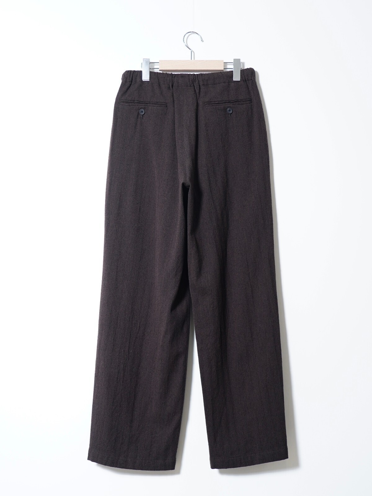 ULTERIOR 남성 WASHED W/S HERRINGBONE DRAWSTRING WIDE PANTS 이미지2
