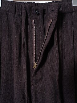 ULTERIOR 남성 WASHED W/S HERRINGBONE DRAWSTRING WIDE PANTS 이미지4