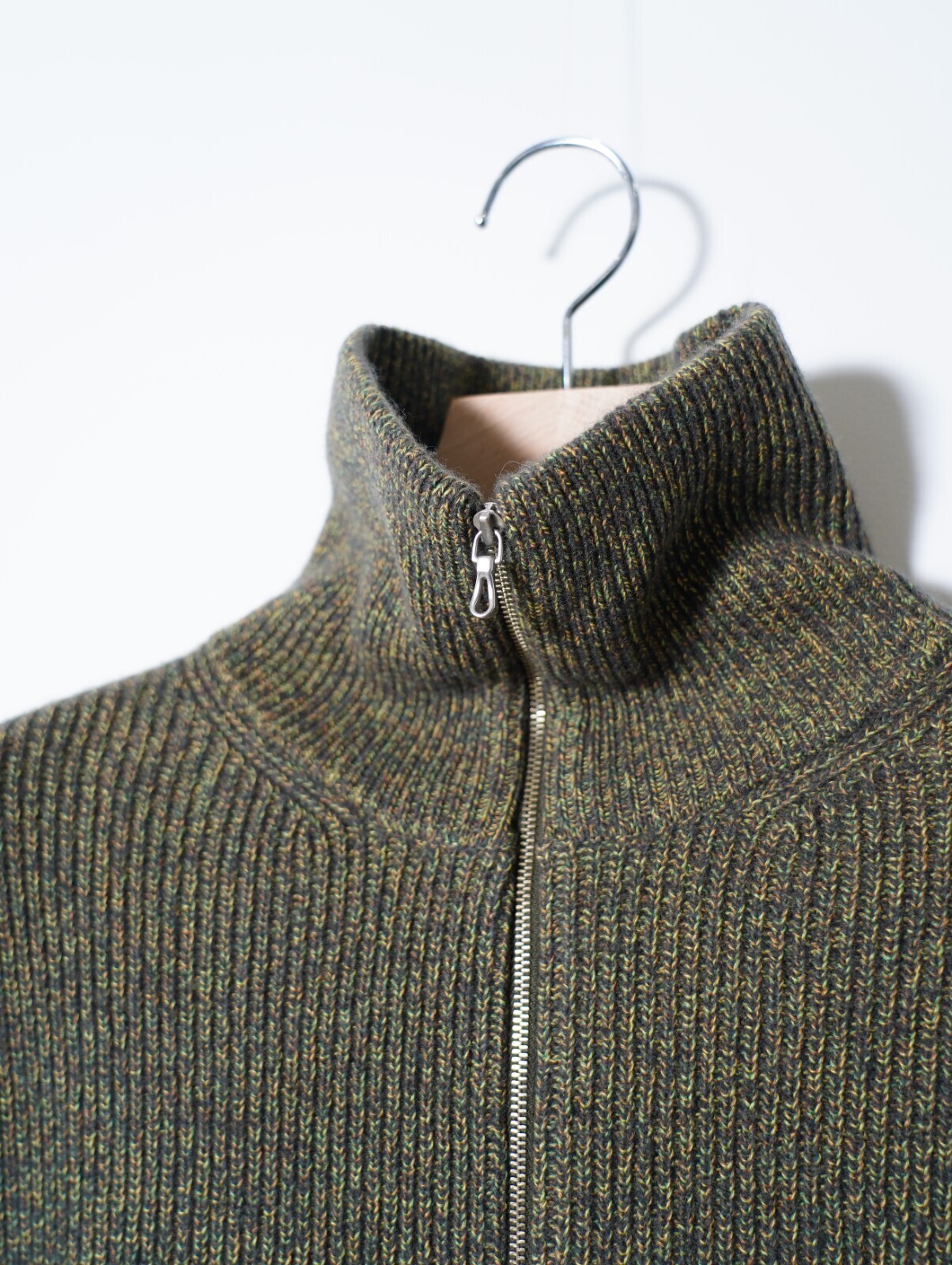 ULTERIOR 남성 W/C MELANGE RIB HALF ZIP KNIT 이미지4