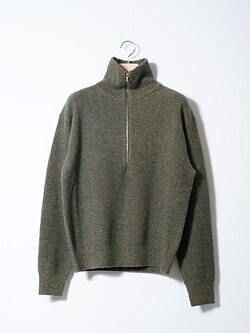 ULTERIOR 남성 W/C MELANGE RIB HALF ZIP KNIT 이미지1