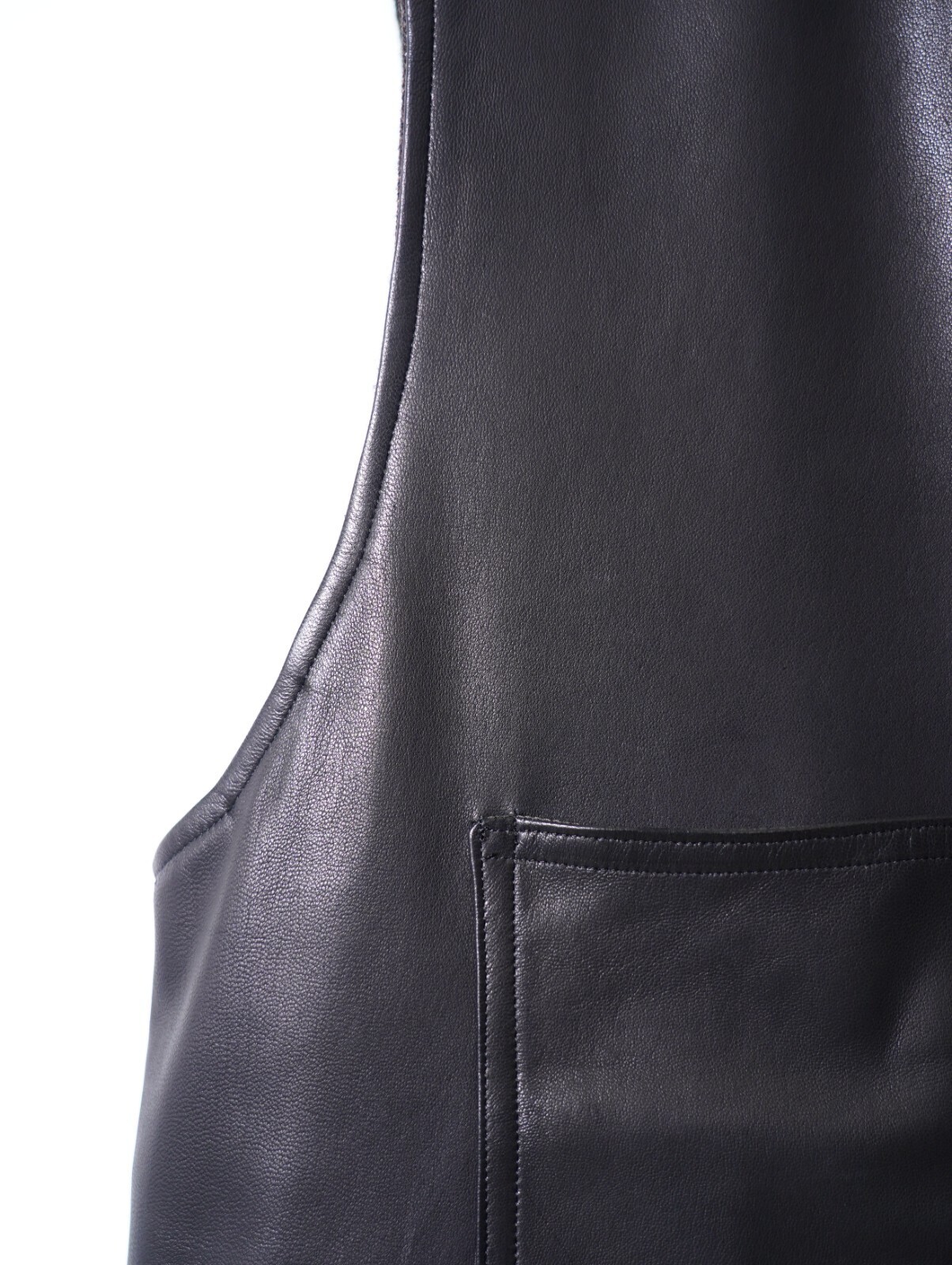 BISOWN WOMENS & MENS EX.) Lamb Leather / Wool Silk Reversible Vest IMAGE16