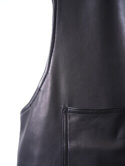 BISOWN WOMENS & MENS EX.) Lamb Leather / Wool Silk Reversible Vest IMAGE16