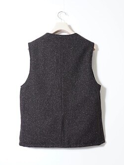 BISOWN WOMENS & MENS EX.) Lamb Leather / Wool Silk Reversible Vest IMAGE22