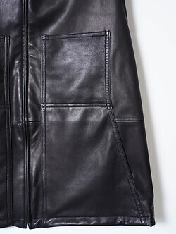 BISOWN WOMENS & MENS EX.) Lamb Leather / Wool Silk Reversible Vest IMAGE15