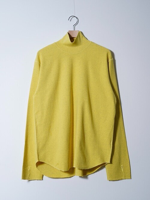 HIGH NECK LONG SLEEVE TEE <Over Dye>- 26/1 BD Micro Waffle -｜saby 男裝