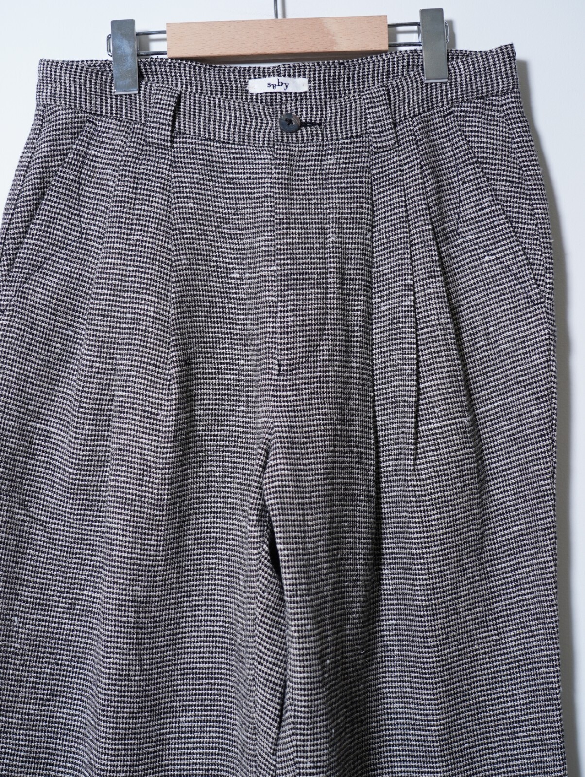 saby 男裝 SLEEPING TROUSERS - Bishu Japan Silk Linen Plaid FAB - 圖片3