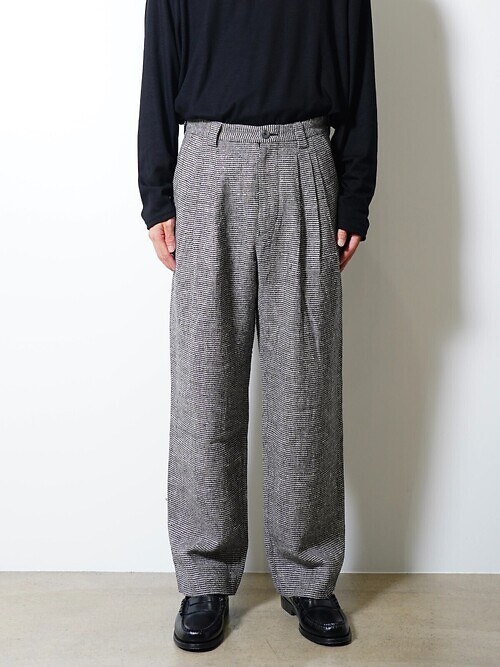SLEEPING TROUSERS - Bishu Japan Silk Linen Plaid FAB -｜saby 남성