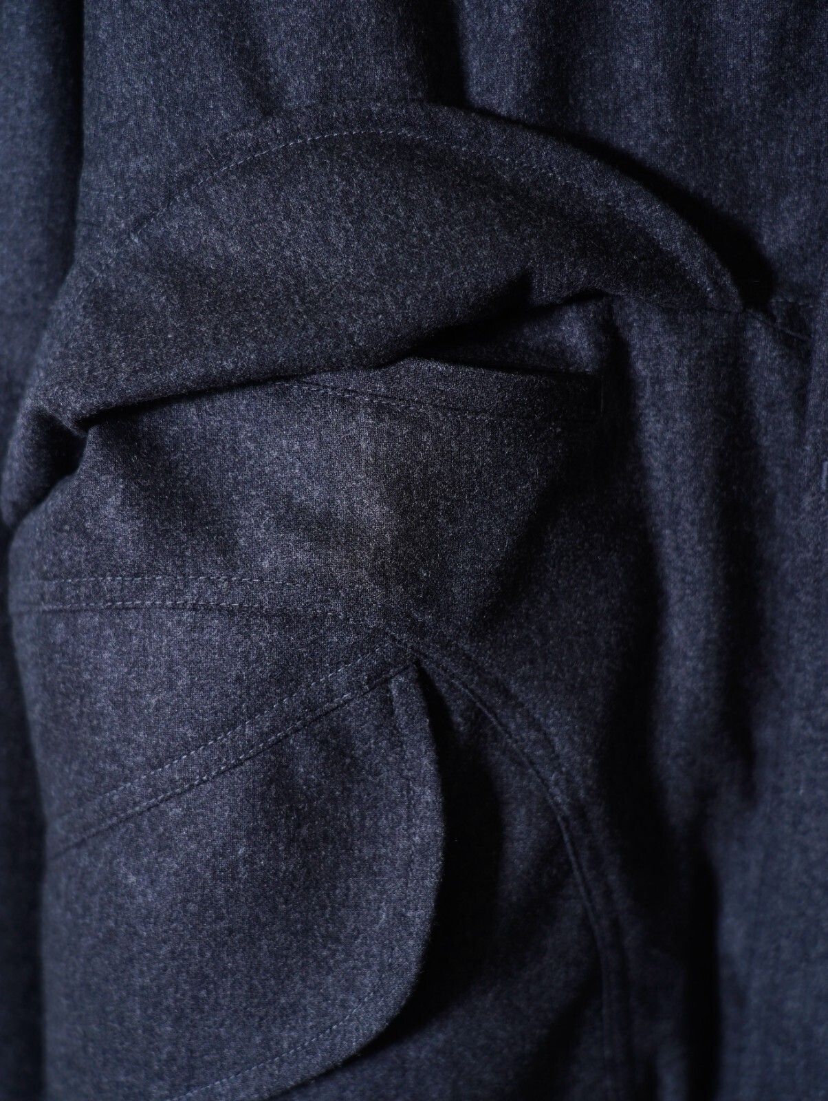 ANTHEM A 男裝 WOOL CASHMERE POPLIN MELTON POCKET BLOUSON 圖片6