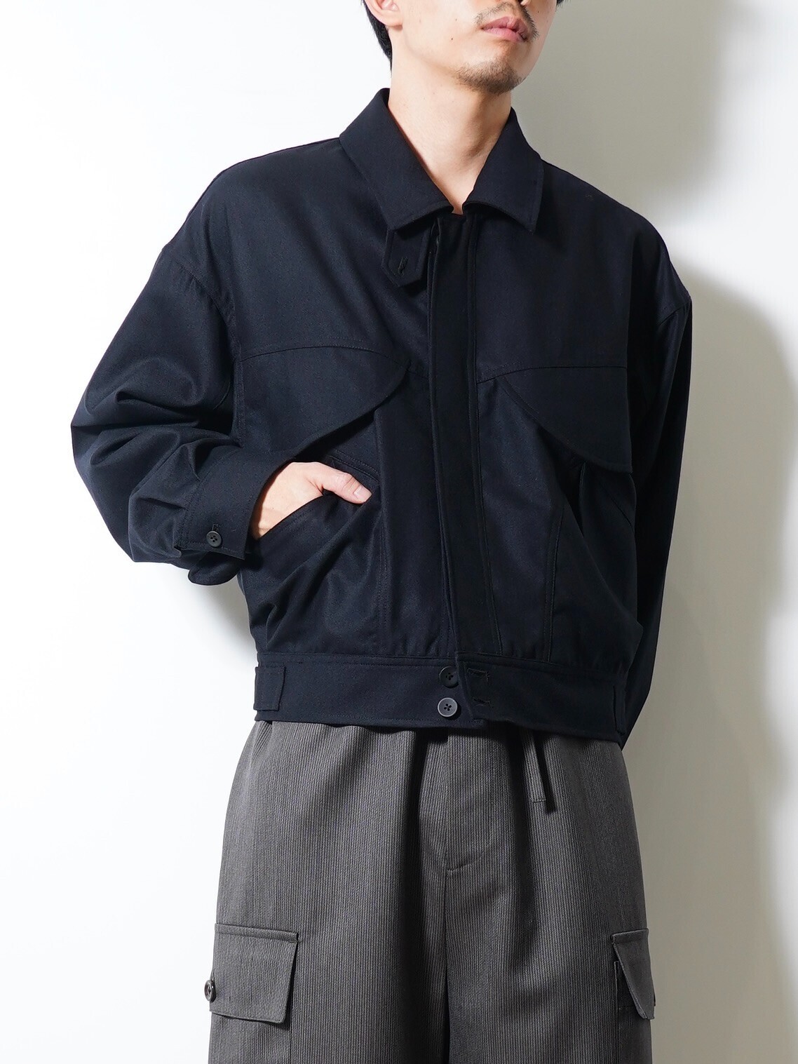 ANTHEM A 男裝 WOOL CASHMERE POPLIN MELTON POCKET BLOUSON 圖片26