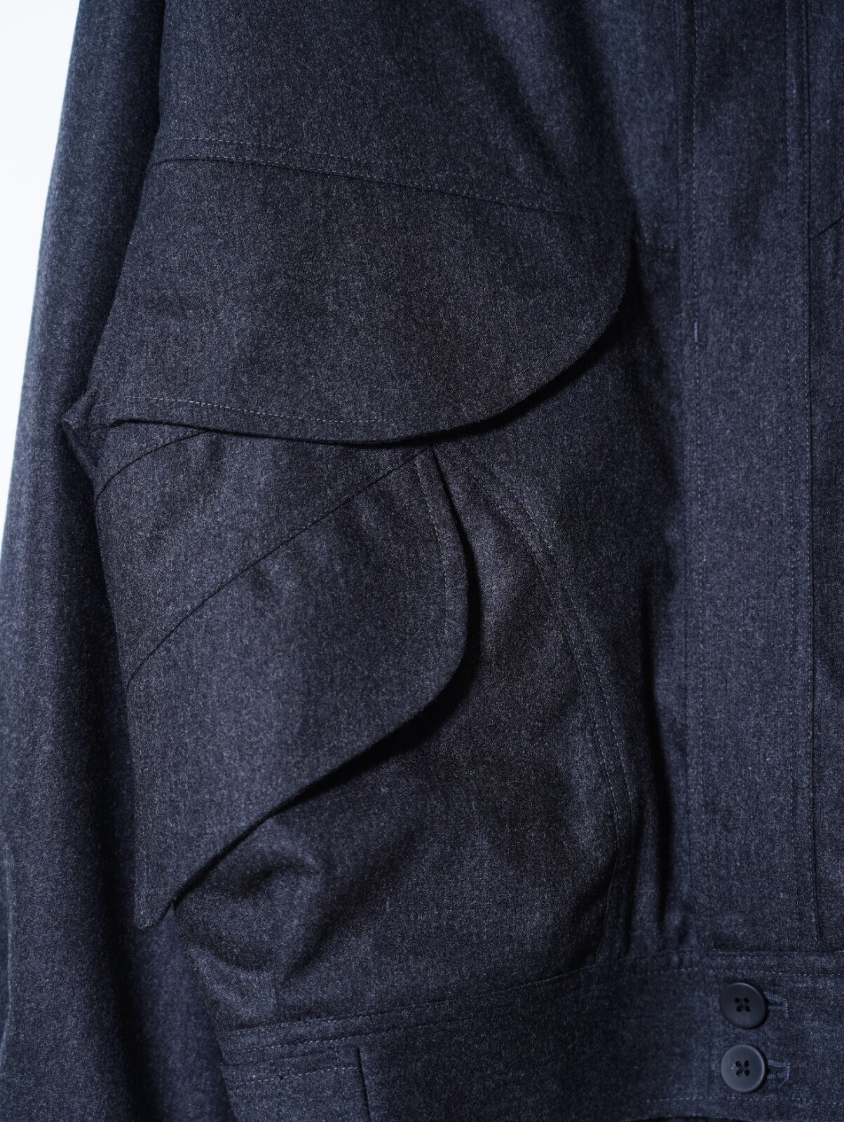 ANTHEM A 男裝 WOOL CASHMERE POPLIN MELTON POCKET BLOUSON 圖片5