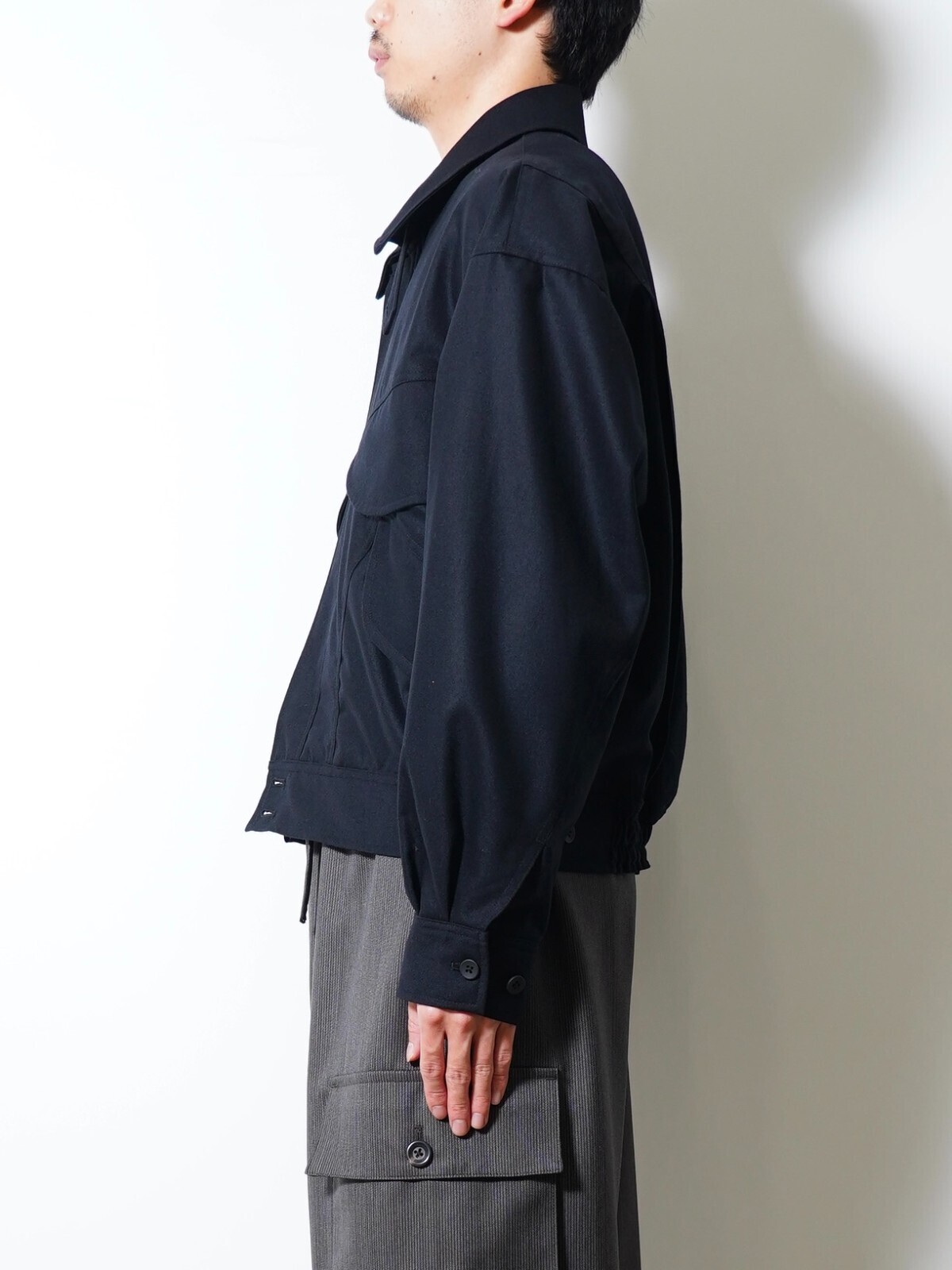 ANTHEM A 男裝 WOOL CASHMERE POPLIN MELTON POCKET BLOUSON 圖片24
