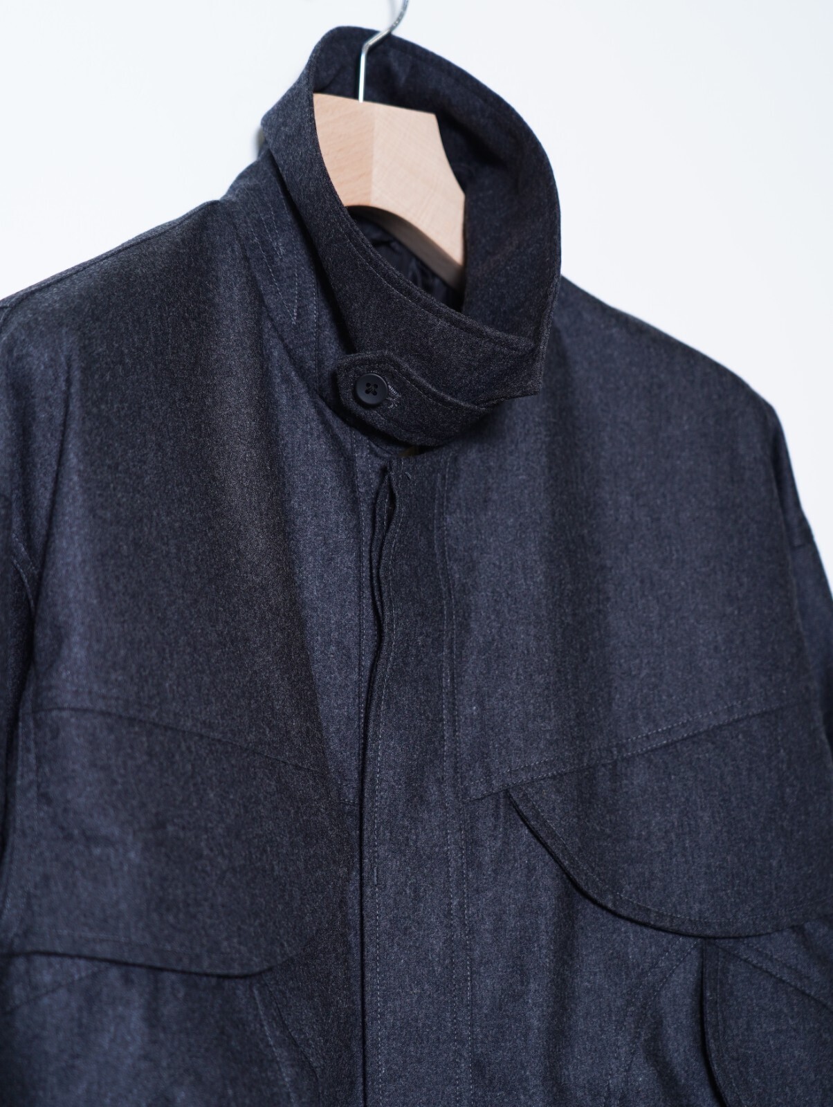 ANTHEM A 男裝 WOOL CASHMERE POPLIN MELTON POCKET BLOUSON 圖片4