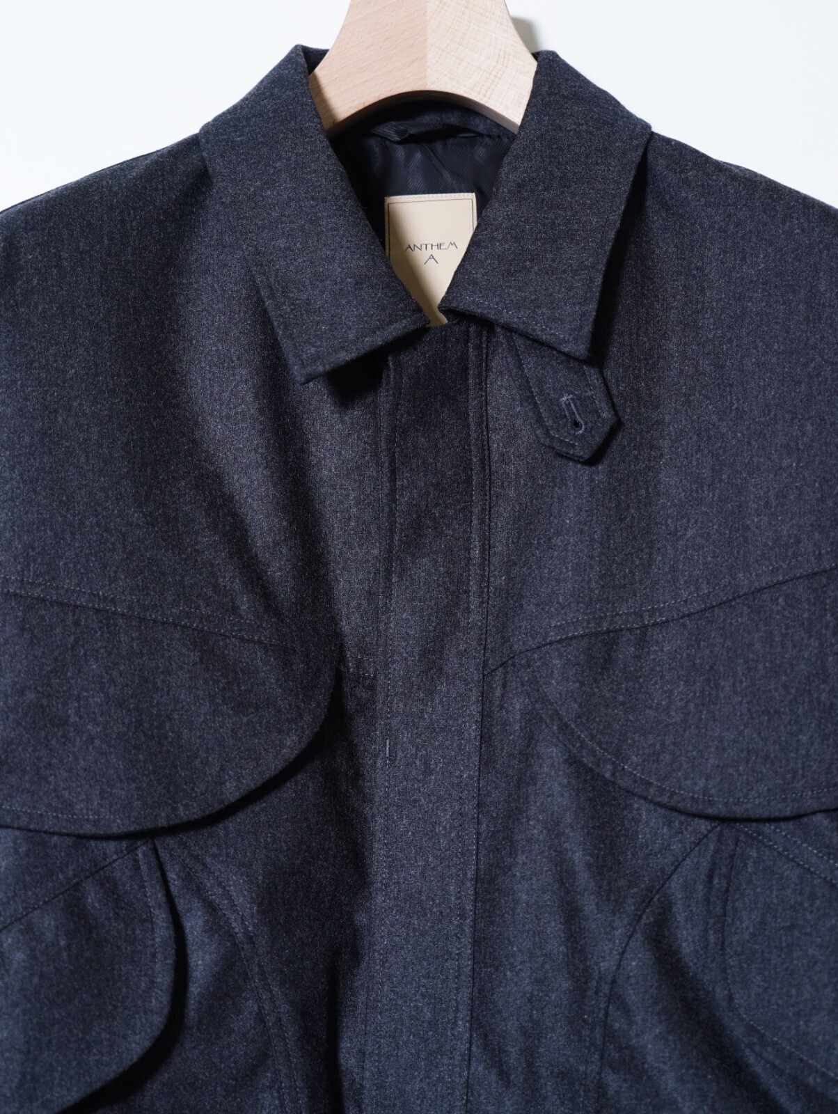 ANTHEM A 男裝 WOOL CASHMERE POPLIN MELTON POCKET BLOUSON 圖片3