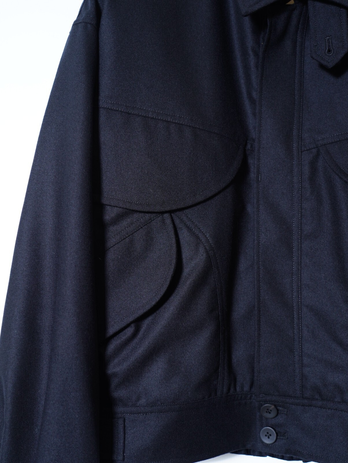 ANTHEM A 男裝 WOOL CASHMERE POPLIN MELTON POCKET BLOUSON 圖片17