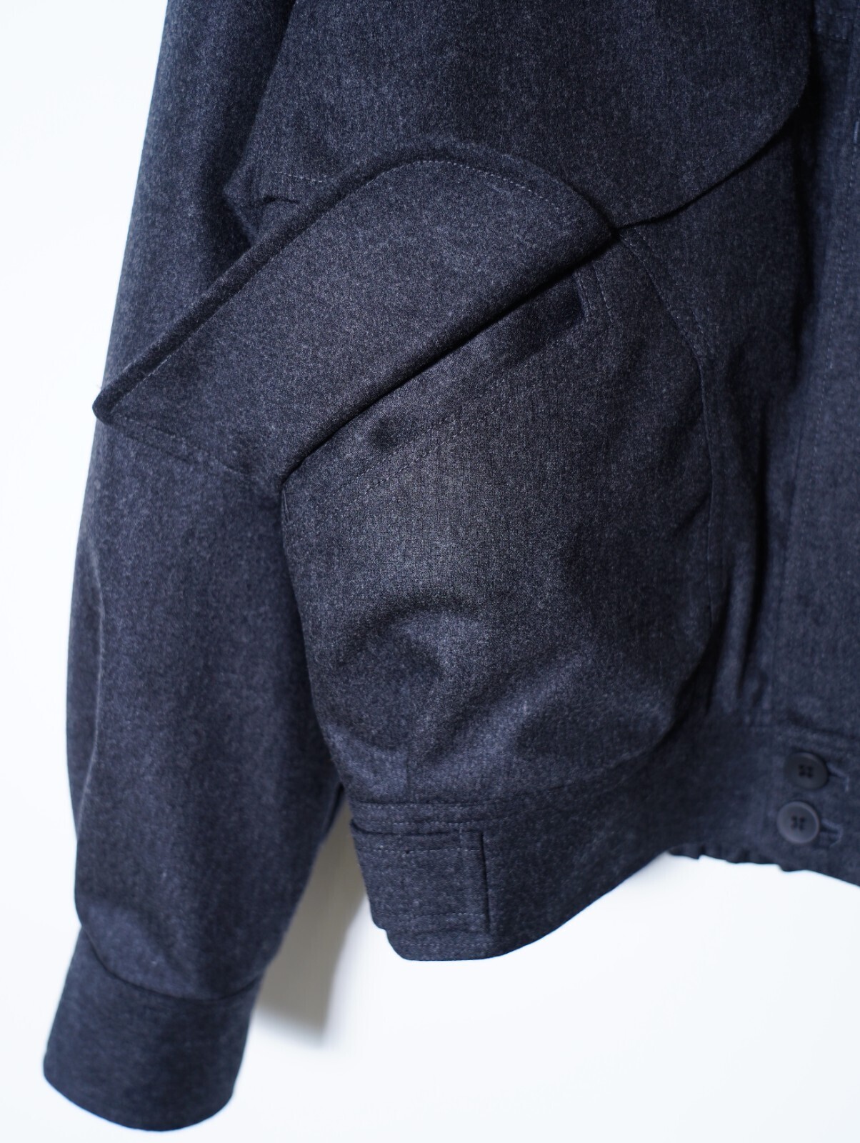 ANTHEM A 男裝 WOOL CASHMERE POPLIN MELTON POCKET BLOUSON 圖片7