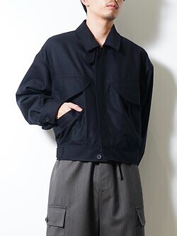ANTHEM A 男裝 WOOL CASHMERE POPLIN MELTON POCKET BLOUSON 圖片26