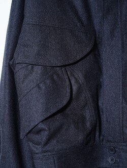 ANTHEM A 男裝 WOOL CASHMERE POPLIN MELTON POCKET BLOUSON 圖片5