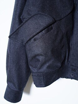 ANTHEM A 男裝 WOOL CASHMERE POPLIN MELTON POCKET BLOUSON 圖片7