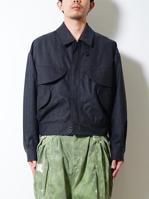 WOOL CASHMERE POPLIN MELTON POCKET BLOUSON｜ANTHEM A 男士