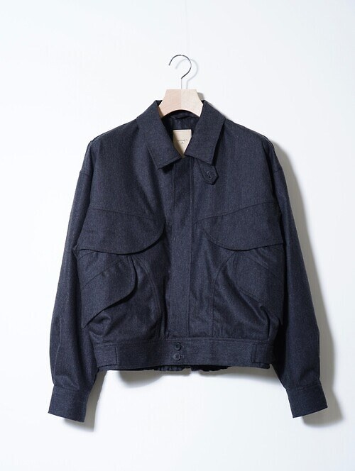 WOOL CASHMERE POPLIN MELTON POCKET BLOUSON｜ANTHEM A 男裝