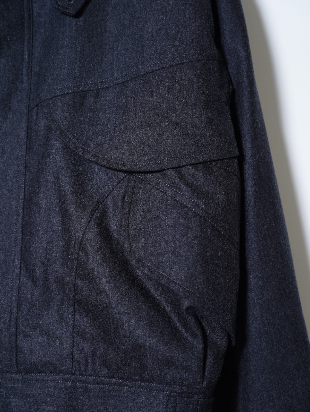 ANTHEM A 男裝 WOOL CASHMERE POPLIN MELTON POCKET BLOUSON 圖片8
