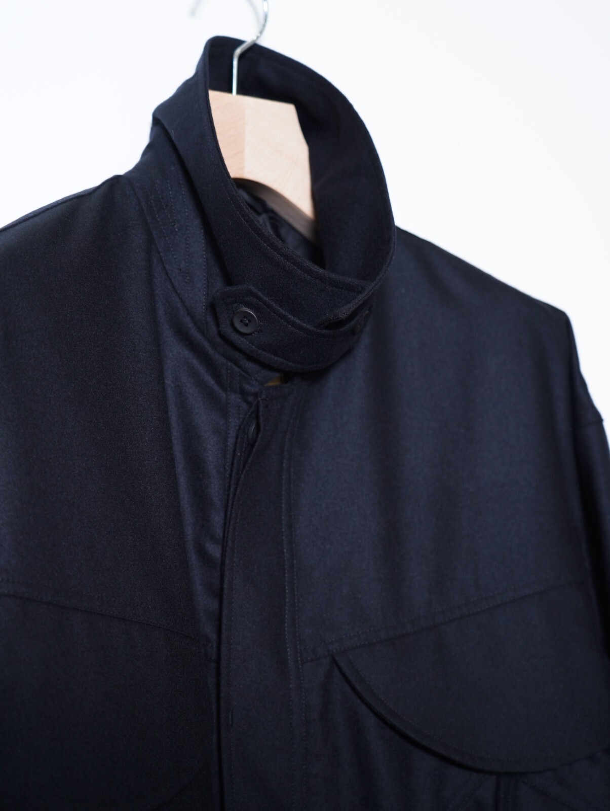 ANTHEM A 男裝 WOOL CASHMERE POPLIN MELTON POCKET BLOUSON 圖片16