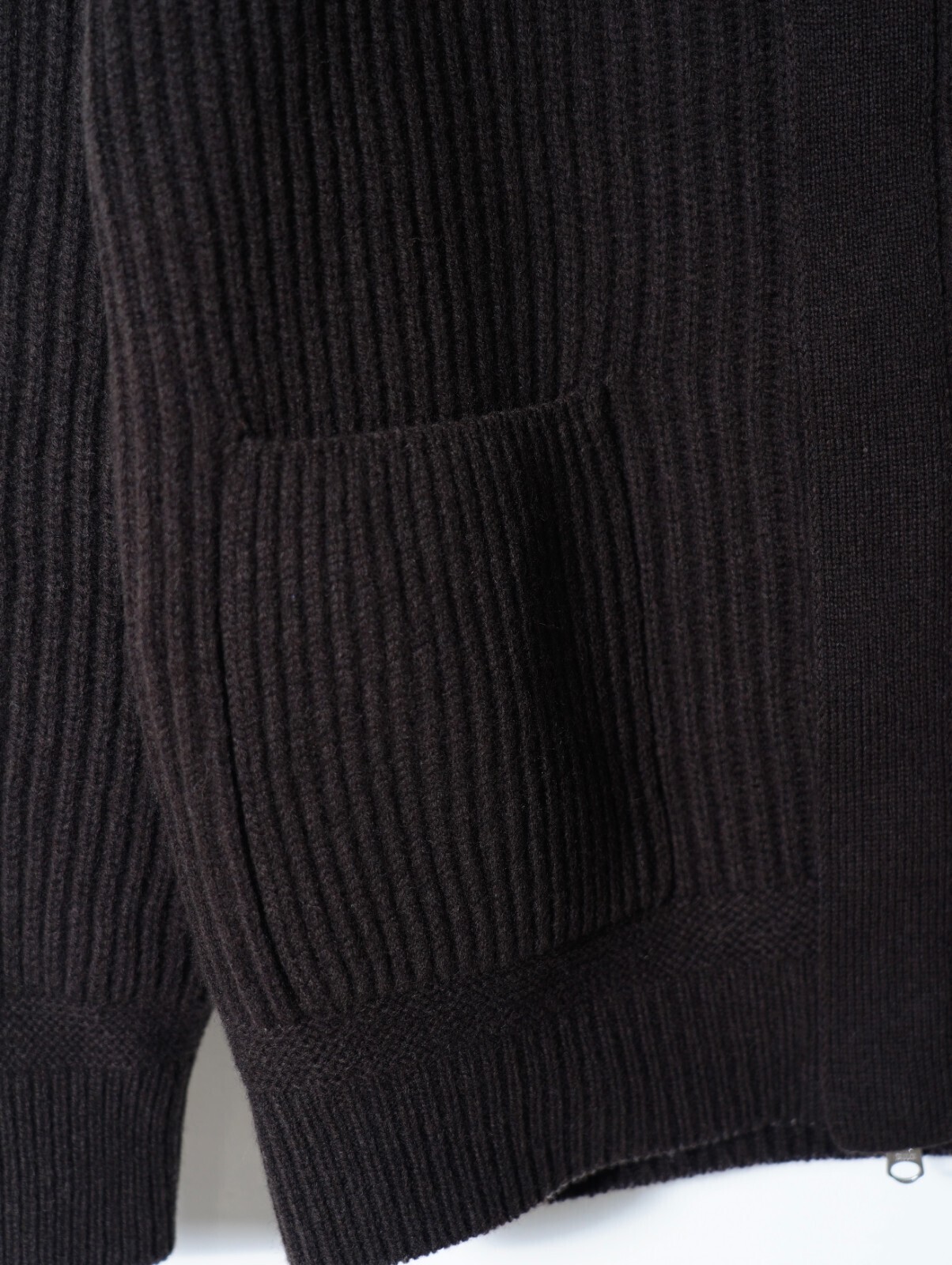 SARTO MENS FULL CARDIGAN STITCH HIGH NECK ZIP JACKET IMAGE9