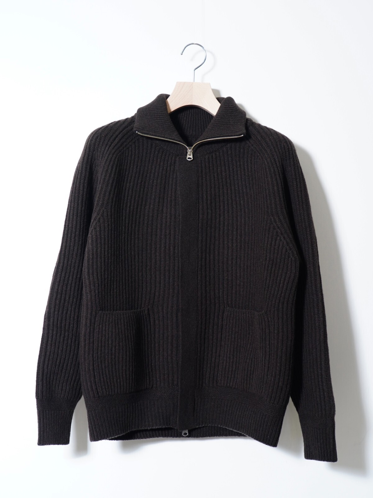 SARTO MENS FULL CARDIGAN STITCH HIGH NECK ZIP JACKET IMAGE7