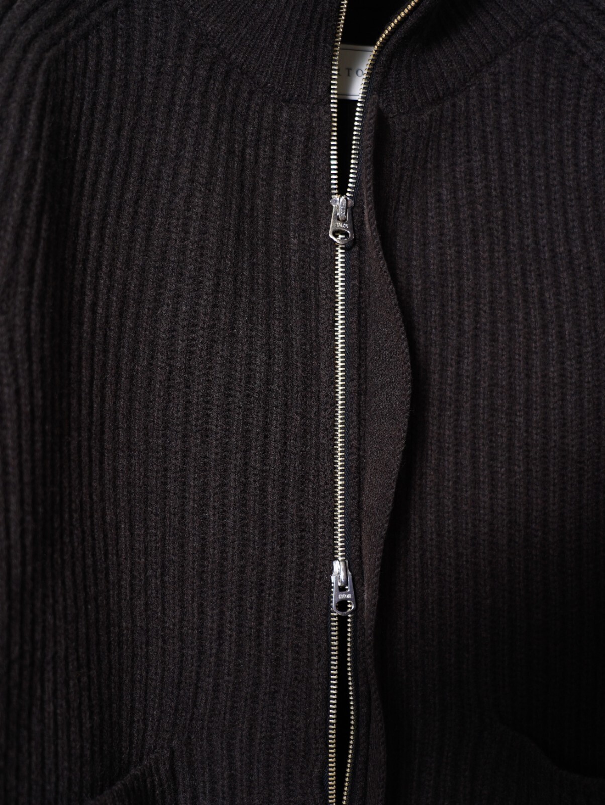 SARTO MENS FULL CARDIGAN STITCH HIGH NECK ZIP JACKET IMAGE11