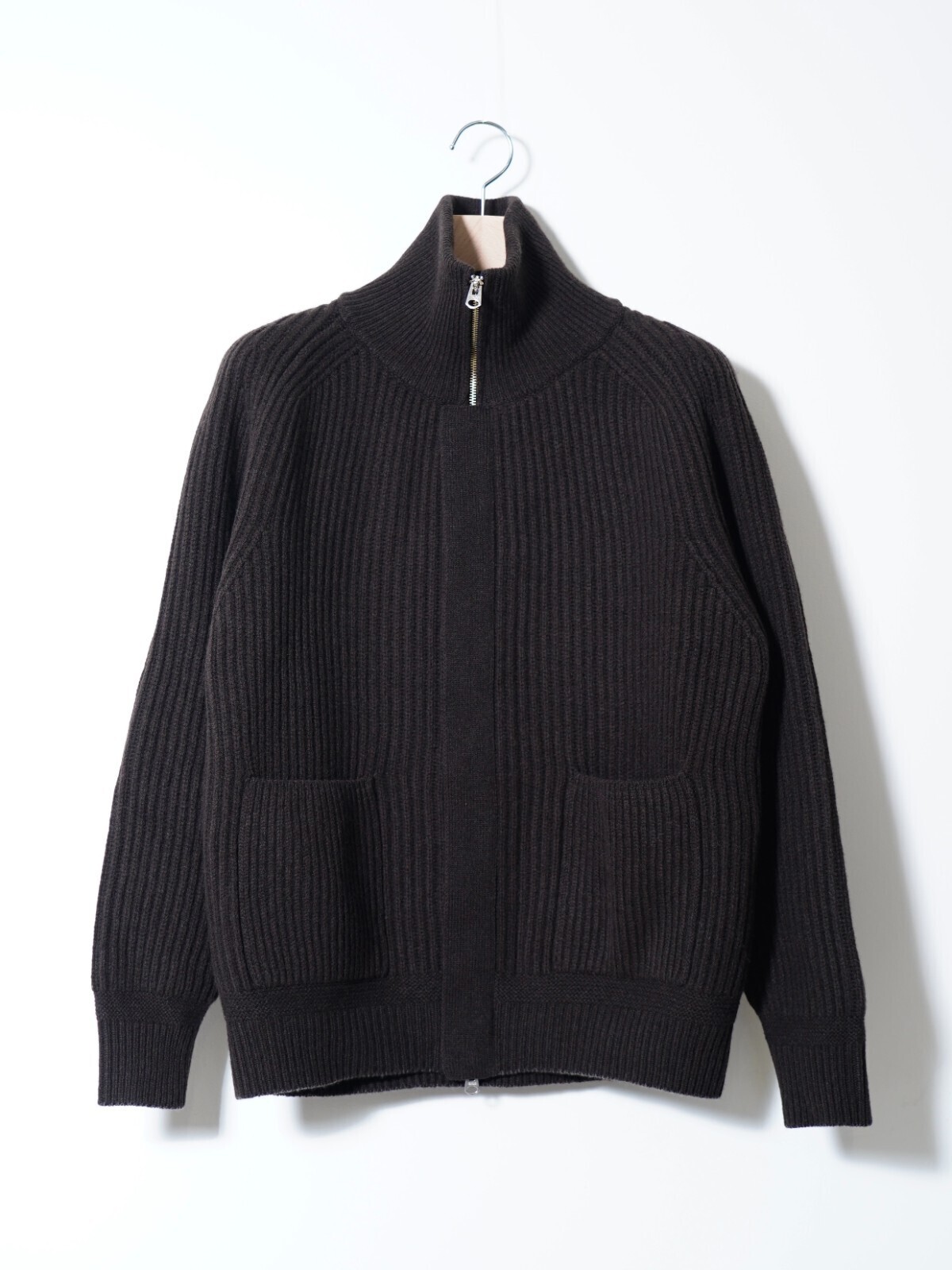 SARTO MENS FULL CARDIGAN STITCH HIGH NECK ZIP JACKET IMAGE6
