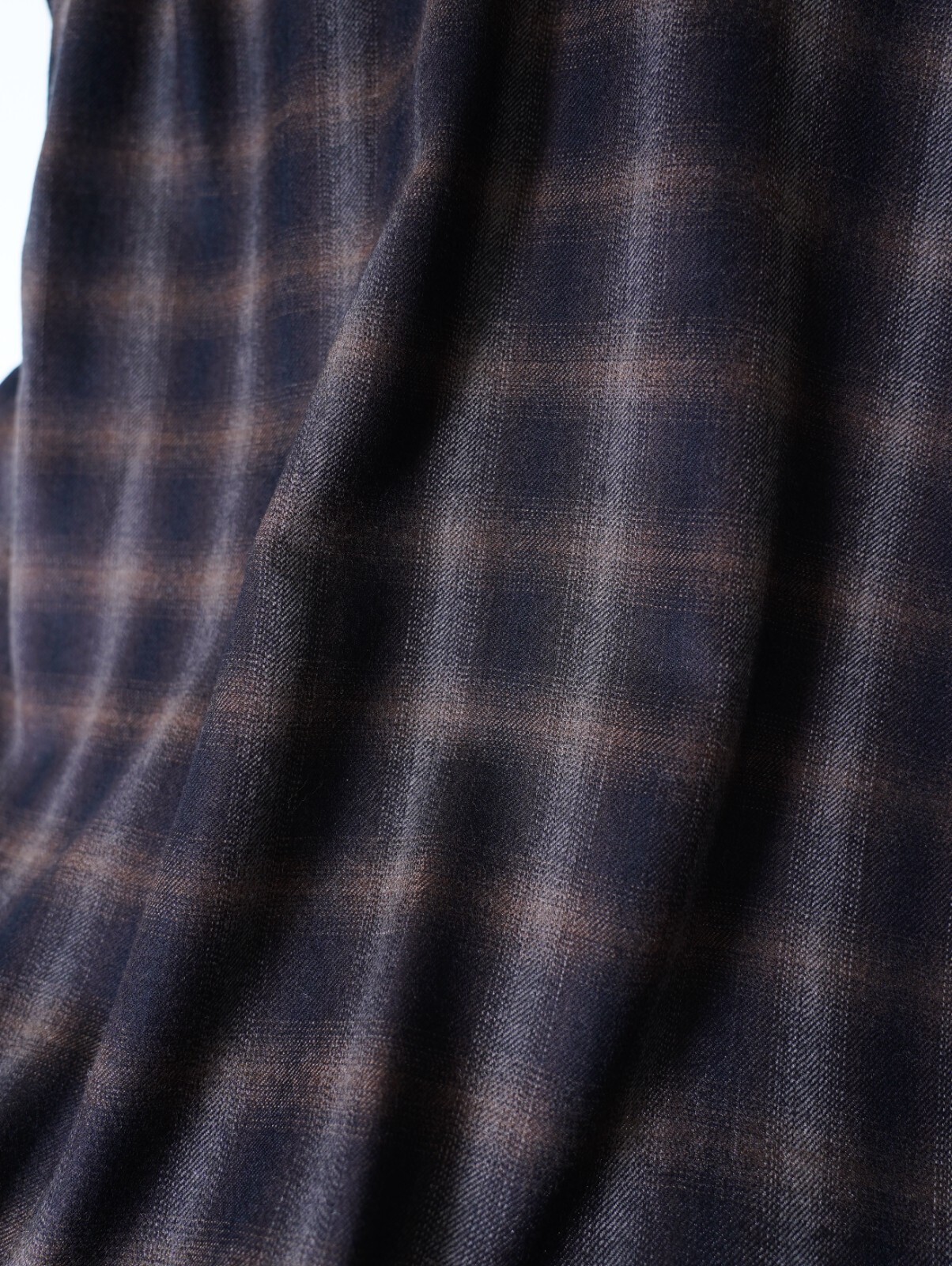 SARTO MENS WOOL OMBRE CHECK OPEN COLLAR SHIRT IMAGE12