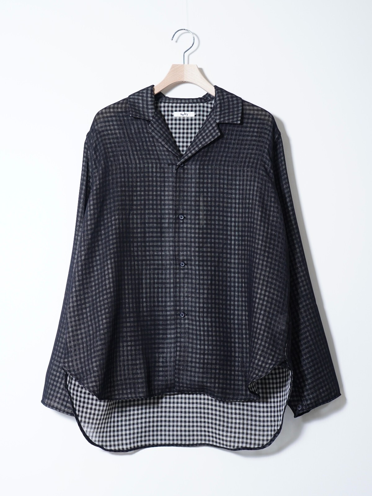 saby 男士 LAPEL SHIRTS- Bishu Japan Wool Plaid FAB - 图片5