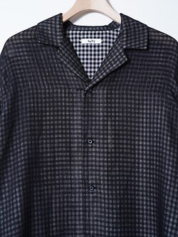 saby 男士 LAPEL SHIRTS- Bishu Japan Wool Plaid FAB - 图片7