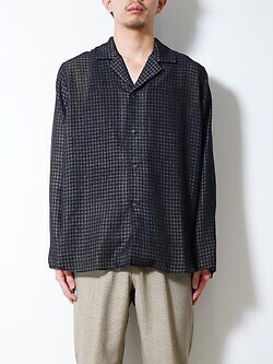 saby 男士 LAPEL SHIRTS- Bishu Japan Wool Plaid FAB - 图片1