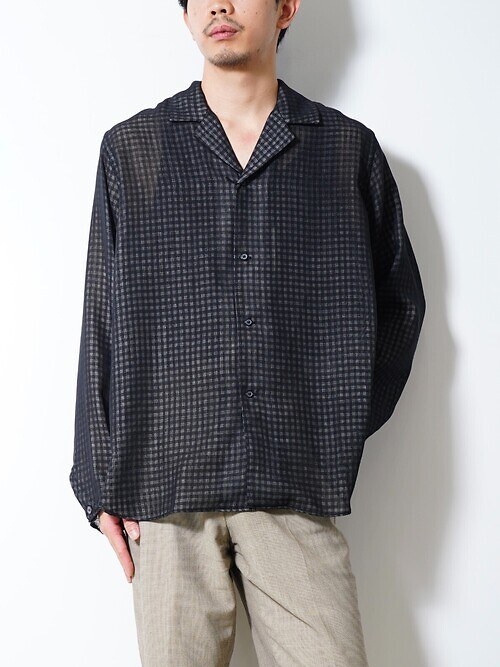 LAPEL SHIRTS- Bishu Japan Wool Plaid FAB -｜saby 男士