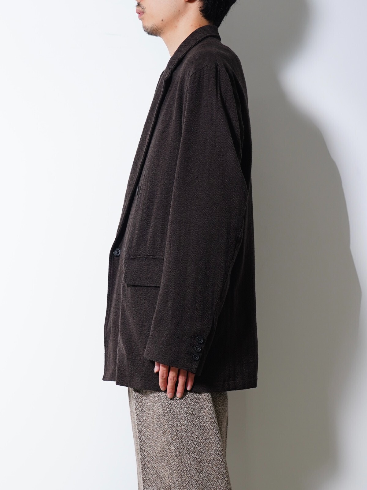 ULTERIOR 男士 WASHED W/S HERRINGBONE DB JKT 圖片2