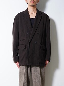 ULTERIOR 男士 WASHED W/S HERRINGBONE DB JKT 圖片1