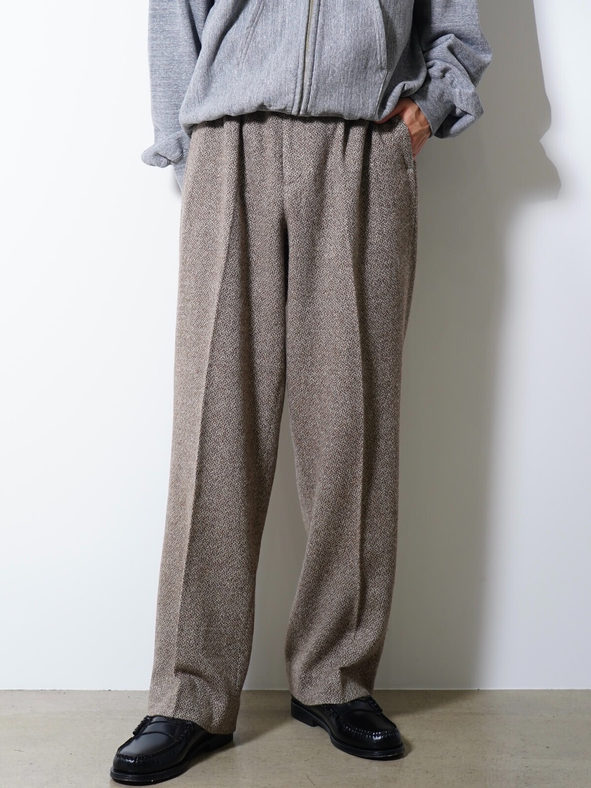 SEVEN BY SEVEN 男士 INTUCK TROUSERS   - Silk Wool Angora Cashmere - 圖片4