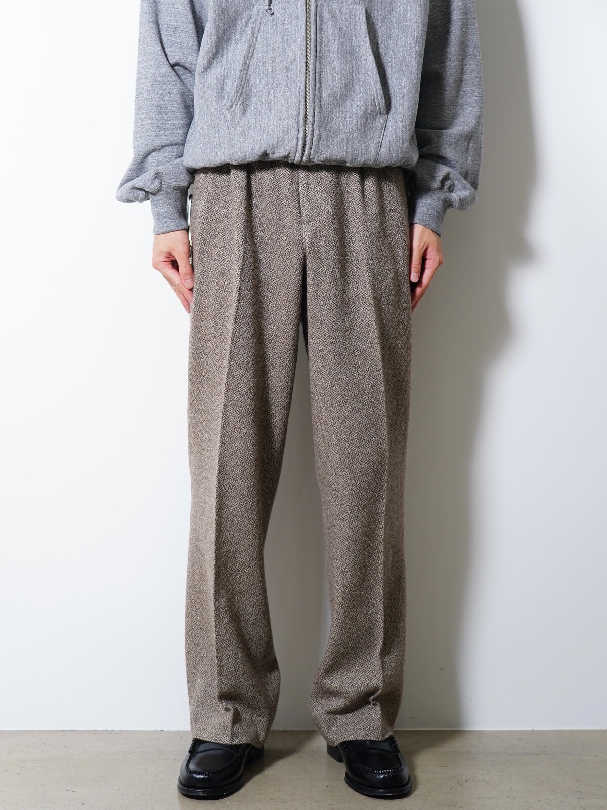 SEVEN BY SEVEN 男士 INTUCK TROUSERS   - Silk Wool Angora Cashmere - 圖片1